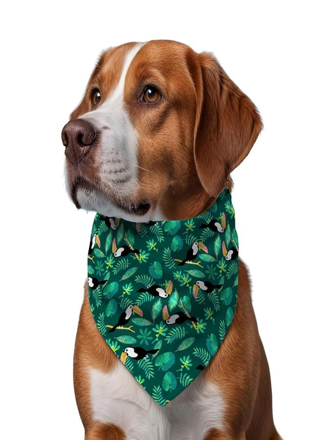 W Brings XL Dog Bandana for Dogs | This Stunning Gorgeous Design Dog Bandana Scarf is Perfect Styling Accessory for Extra Large Dogs. (XL (Extra Large), Green Toucan) - Image 3